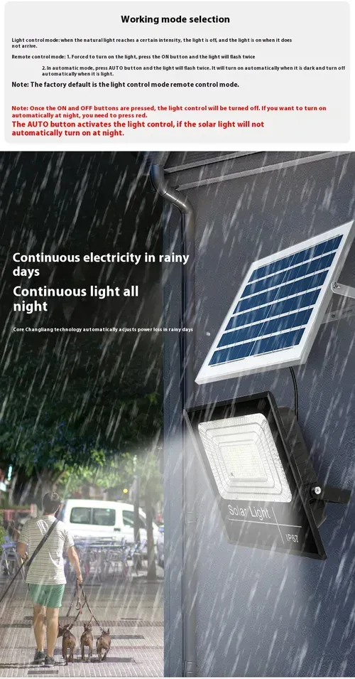 Solar light household outdoor garden light new rural photovoltaic street light led high-power flood light super bright and waterproof