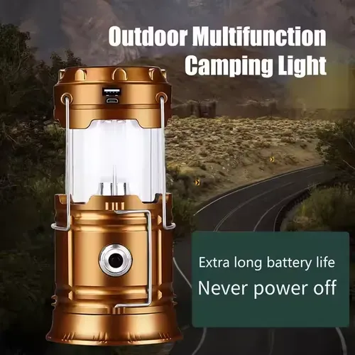 Netflix explosion models multi-functional simple solar charging super bright light-emitting diode portable camping light