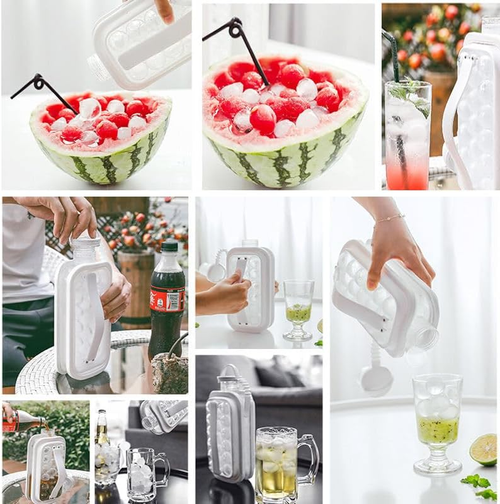 Portable ice cube pot, silicone ice cube mold