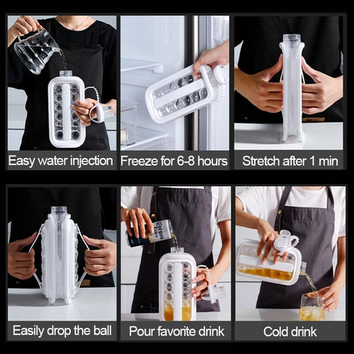 Portable ice cube pot, silicone ice cube mold