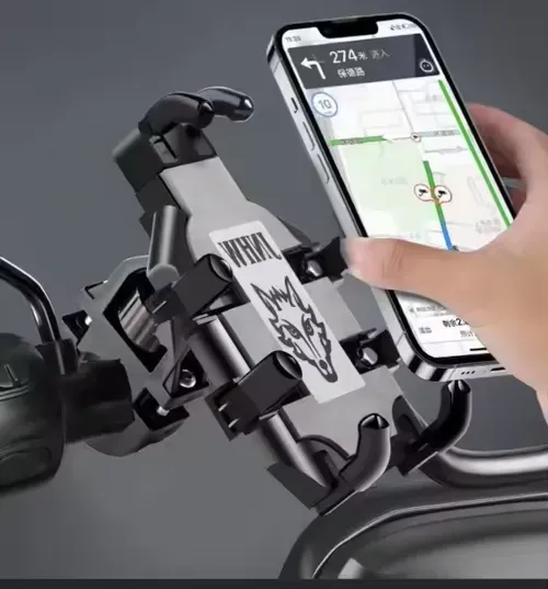 Electric bike mobile phone holder, delivery rider navigation, motorcycle, car mounted bicycle, shock-absorbing holder