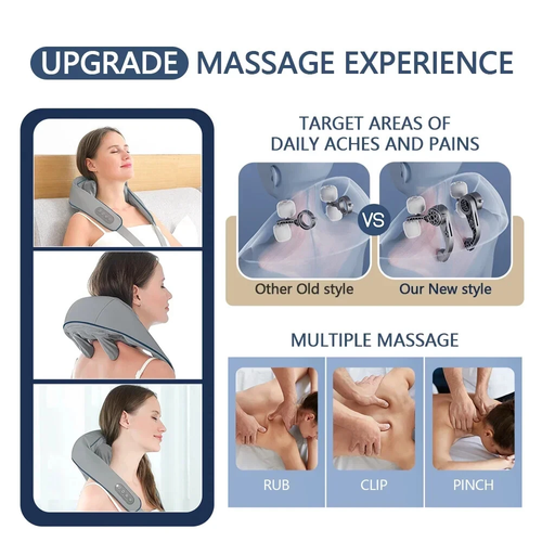 Electric hot compress massager for shoulders, neck, waist and back