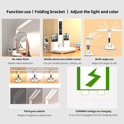LED fan eye protection desk lamp