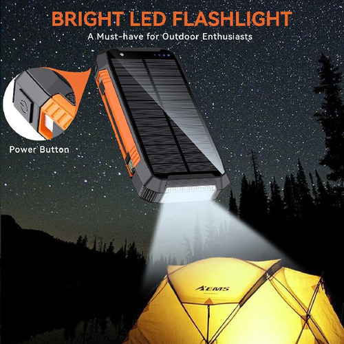 Solar Power Bank🔋10,000 mAh ultra-large capacity