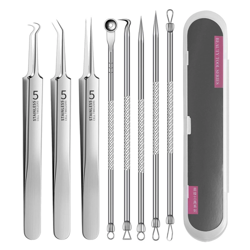 Stainless steel blackhead removal kit Hot sale, low discount on the whole network!