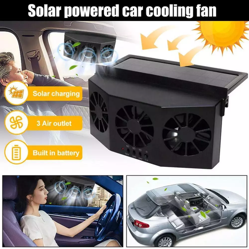 Solar Powered Car Cooling Fan Cooler