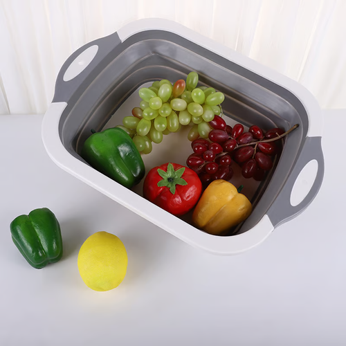 Multifunctional folding cutting board