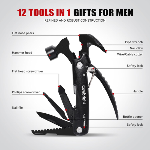 Multifunctional stainless steel camping combination hammer pliers