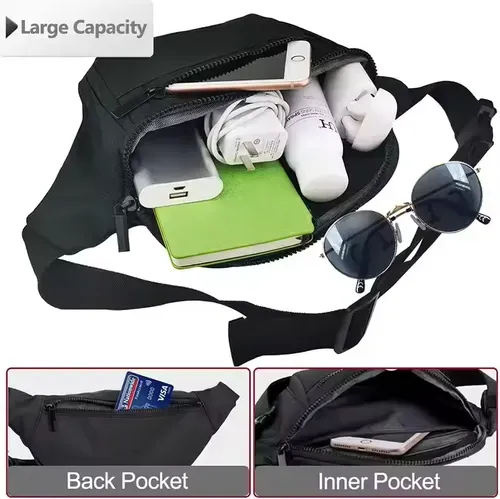 🚶‍♂️🏃‍♀️Waterproof Bag Men Women Lightweight Casual Sports Crossbody Waist Satchel Mobile Phone Pocket Students