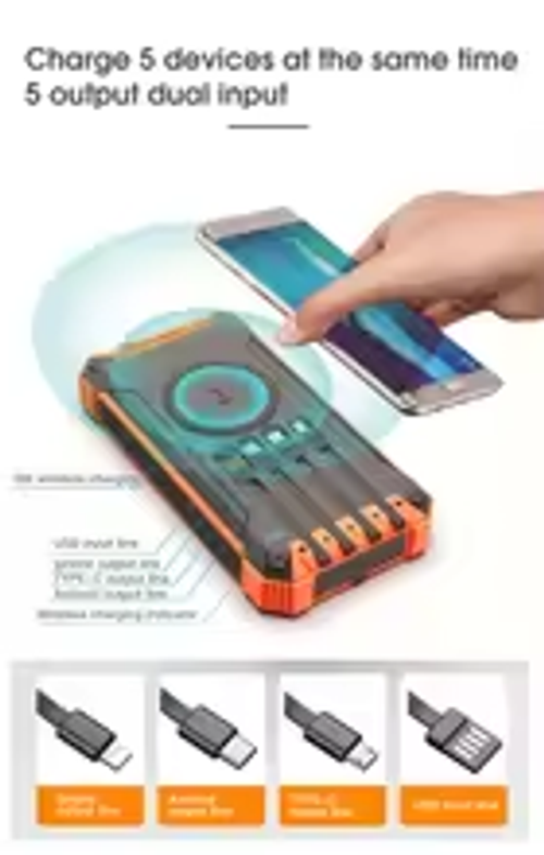 Solar Power Bank🔋10,000 mAh ultra-large capacity
