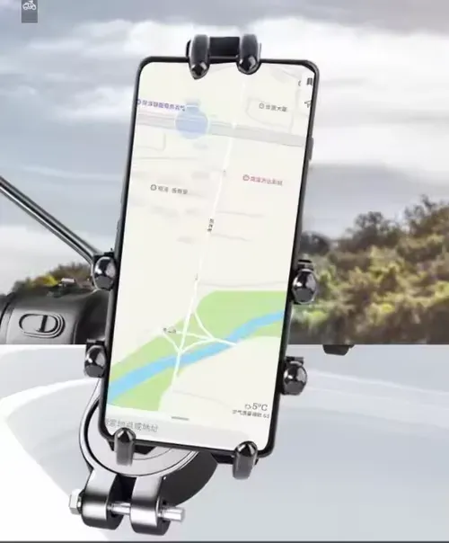 Electric bike mobile phone holder, delivery rider navigation, motorcycle, car mounted bicycle, shock-absorbing holder