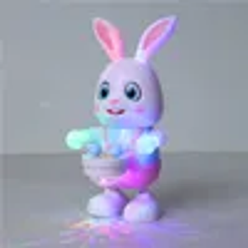 Children's electric dancing drum bunny toy can sing light music shake