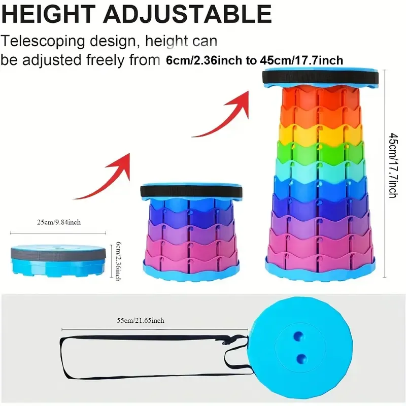 Outdoor Portable Rainbow Folding Stool