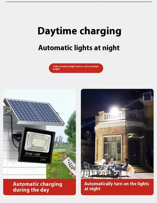 Solar light household outdoor garden light new rural photovoltaic street light led high-power flood light super bright and waterproof