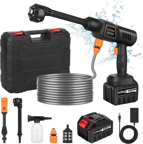 Wireless High Pressure Household Car Washer Rechargeable Water Spray Gun Portable