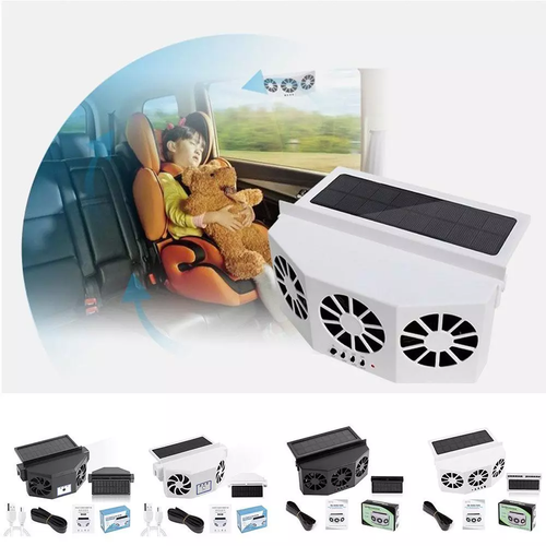 Solar Powered Car Cooling Fan Cooler