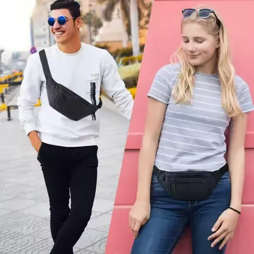 🚶‍♂️🏃‍♀️Waterproof Bag Men Women Lightweight Casual Sports Crossbody Waist Satchel Mobile Phone Pocket Students