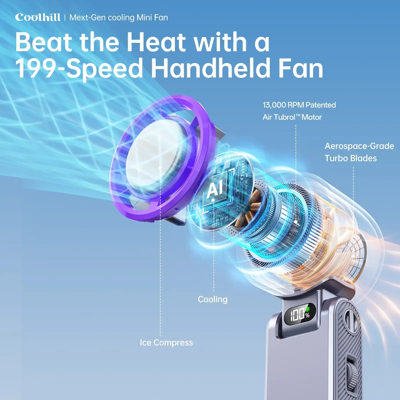 🧊 It's Like Putting ICE on Your Face – But Better! 199-Speed Frozen Breeze Fan