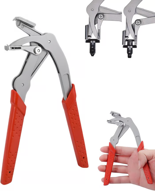 Car Clip Pliers & Trim Removal Tool, Spring-Loaded Fastener Rivet Remover for Auto Door Panels(1pcs)