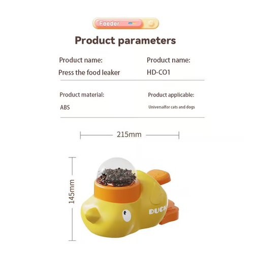 🏆Flash Sale⚡Little Yellow Duck Pet Feeder - Interactive Pecking Fun for Kids!