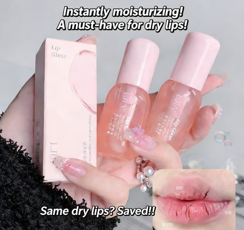 Moisturizing Lip Balm, 2 Counts set Hydrating Glossy Lip Glaze Stick Plumping Lip Oil for Girls & Women