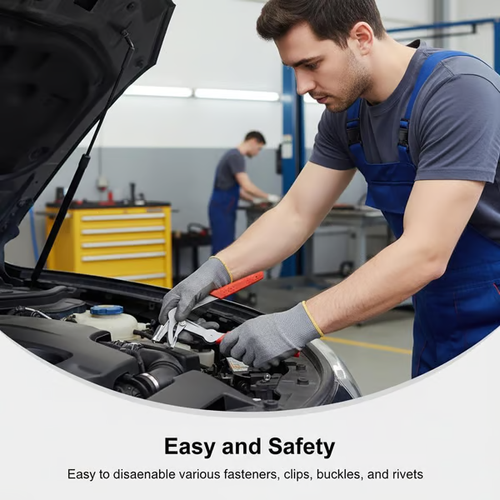 Car Clip Pliers & Trim Removal Tool, Spring-Loaded Fastener Rivet Remover for Auto Door Panels(1pcs)