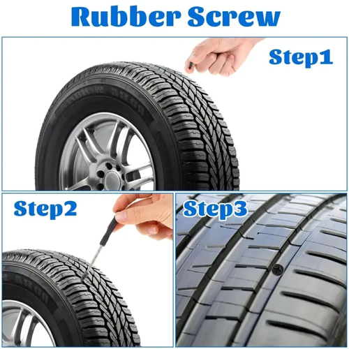 Tire Repair Vacuum Rubber Nails Kit（80PCS）+Free Screwdriver