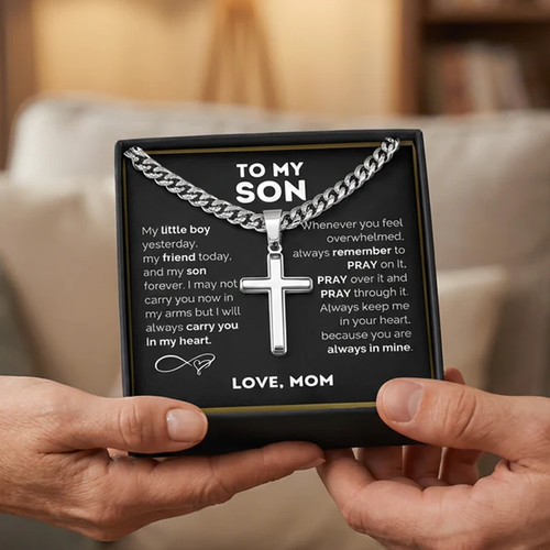 ⛓️ 50% discount! 🙝‍♂️ Stainless steel cross pendant men's necklace - an eternal symbol, made from sustainable materials, with exquisite gift packaging 🎁
