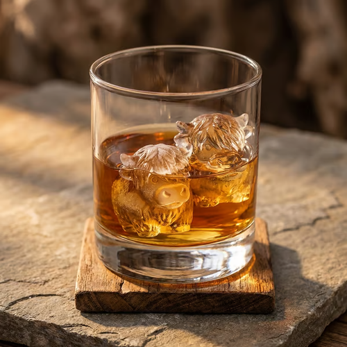 🐮 Mini Highland Cow Ice Cube & Dessert Mold 🧊🍪 Cute 3D Ice for Drinks, Parties & Gifts💕🔥6-Cavity