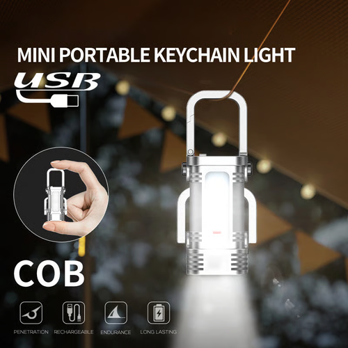 🔥🎁1200LM Super Lys Mini Nøglekæde Lommelygte – Vandtæt   📢📢🔥Last Day 50% OFF🔥1200LM Super Bright Mini Keychain Flashlight Waterproof