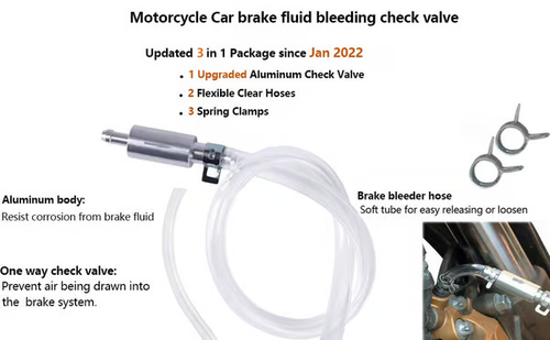 💥Brake Bleeder Hose - One Way Check Valve Tube Bleeding Tool Kit For Motorcyle Clutch