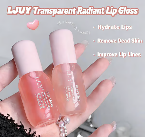 Moisturizing Lip Balm, 2 Counts set Hydrating Glossy Lip Glaze Stick Plumping Lip Oil for Girls & Women