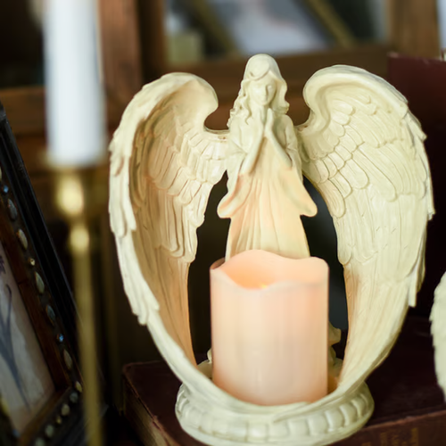 🔥🎁🌞Elegant Angel Candlestick (with candle)