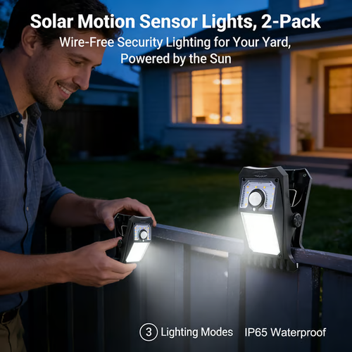 Outdoor solar garden lights and motion-activated lights 🌟