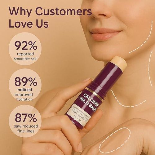 Calcium-Enriched Multi-Benefit Lip Balm Long-Lasting Moisturizing Facial Eye Cream Stick