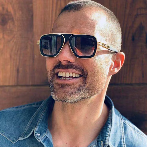 Retro Vintage Men's Sunglasses Luxury Square-Frame Men's Fashion Sunglasses