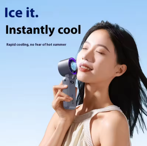 2026 Hot Sale Portable USB Rechargeable Digital Display Mini Wind High Speed Foldable Handheld Cooling Turbo Fan Eco-Friendly 5W