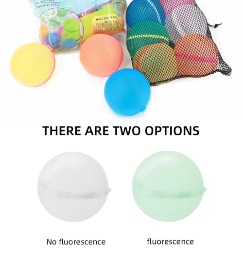 Summer Water Toys Quick Fill Self Sealing Silicone Water Bomb Ball Refill Reusable Water Balloons
