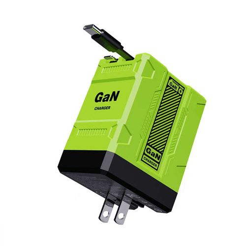 2-in-1 Retractable Charger with Dual Charging Cables, Supporting 45W Fast Charging Retractable Wall-Mounted Socket Phone Charger with 2 Charging Cables