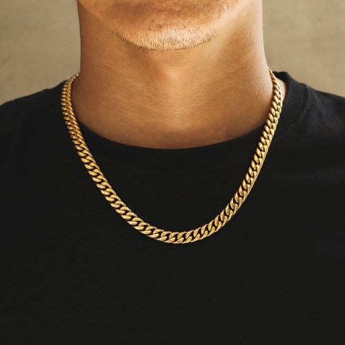 Hip-Hop Fashion Jewelry Boys 18K Real Gold Plated Men's Necklaces  for Men