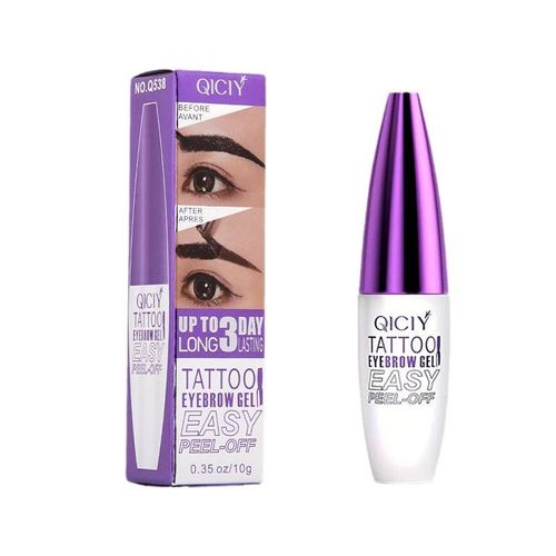 Tattoo Eyebrow Gel, Matte Finish, Long-Lasting Waterproof Eye Makeup Cream, Natural Brown Shade, Base Primer for Dye 10g