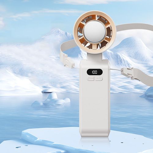 2025 USB Wiederaufladbarer tragbarer Mini-Ventilator Handheld Kunststoff Halbleiter Outdoor Cooling