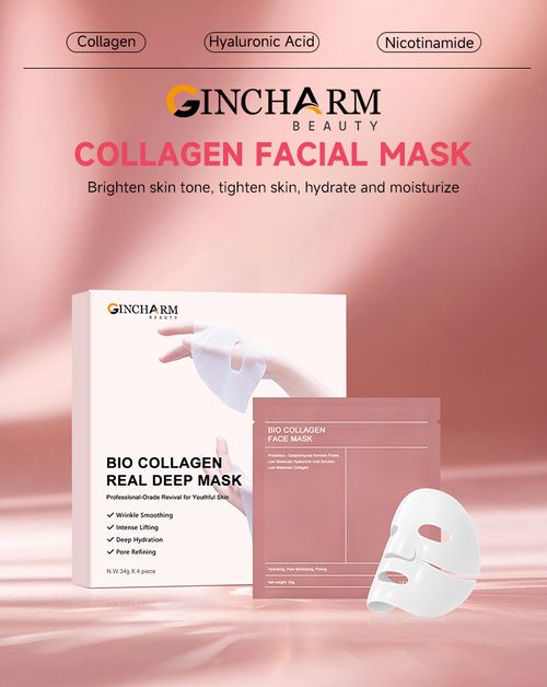 All Skin Types Pore Cleaner Hyaluronic Acid Peptides Whitening Anti-aging Hydrating Mask Collagen Facial Mask