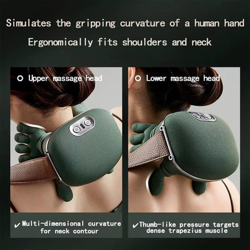 Neck Massager,Massage Neck,Real Hands Massager,Portable Neck and Back Massager,Tissue Shiatsu Electric Massage for Neck and Back Pain Relief