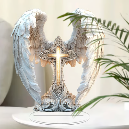 💗LAST DAY SALE 49% OFF-🪽Gorgeous Angel Wings Cross Decoration✝️