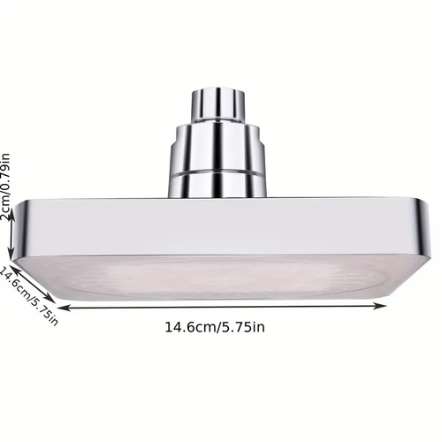 7 Colors Change Automatically ColorFlow 8in LED Rain Shower Head with 360° Rotation