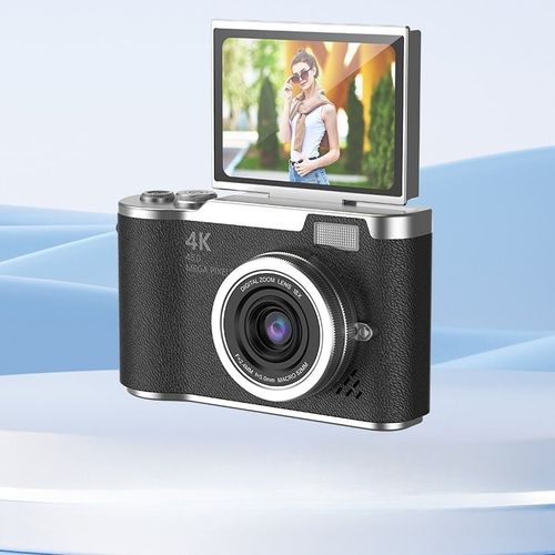 128G memory card+New 4K Foldable Screen Student Camera