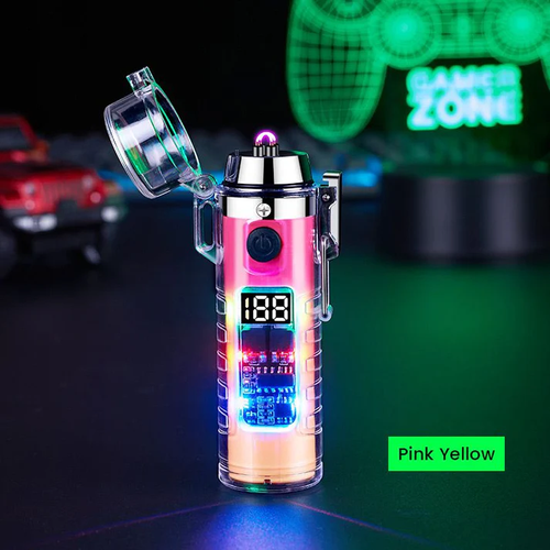 Transparante Waterdichte Oplaadbare Dual Arc Aansteker & Verlichting and compass