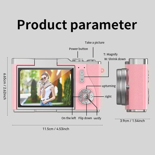 128G memory card+New 4K Foldable Screen Student Camera