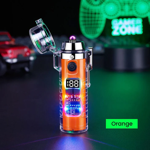 Transparante Waterdichte Oplaadbare Dual Arc Aansteker & Verlichting and compass